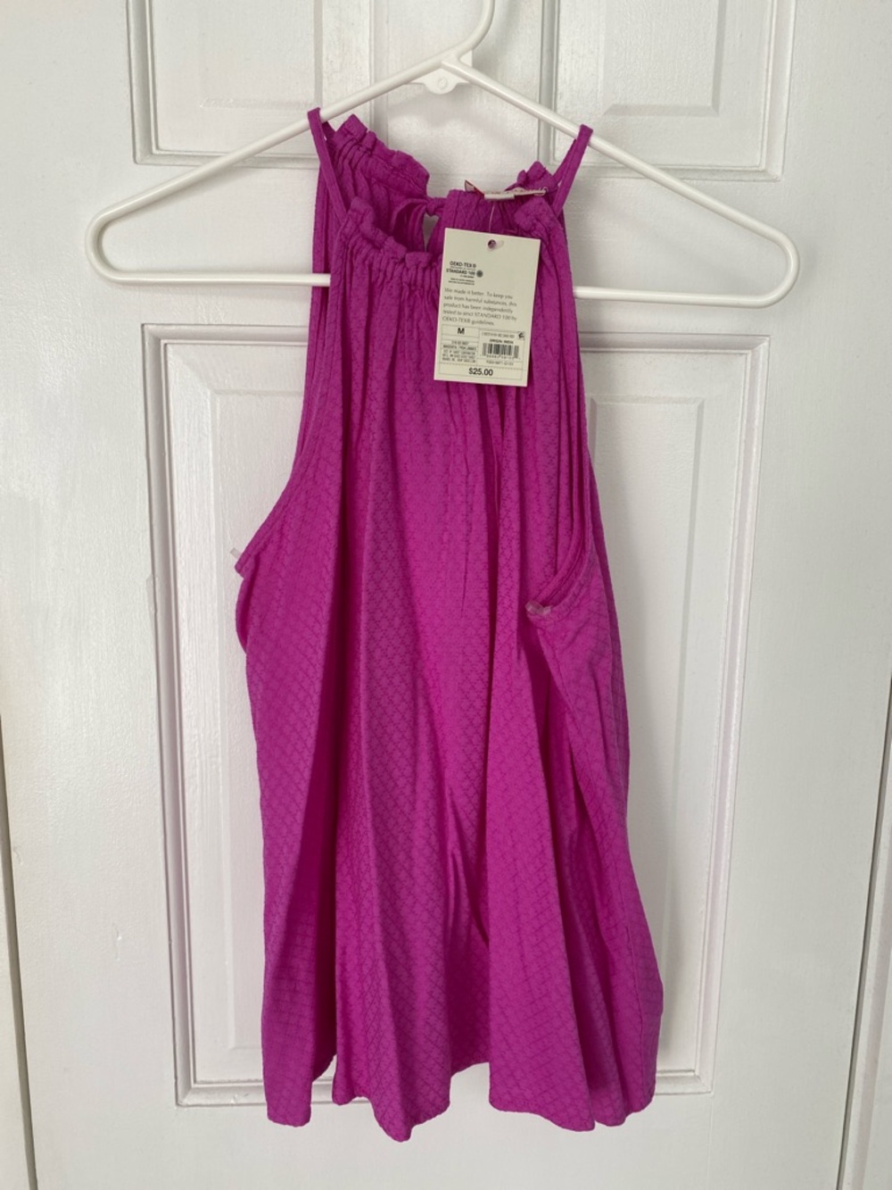 Women’s Sleeveless Halter Swing Top - Fuchsia